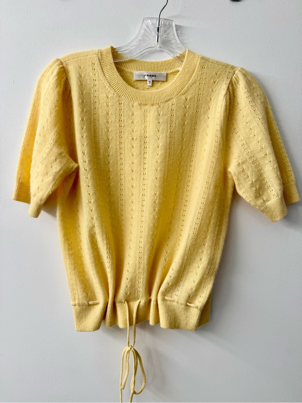 Frame Denim Soft Yellow Knit Sweater100% Silk - Picture 2 of 11